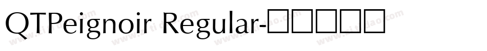 QTPeignoir Regular字体转换